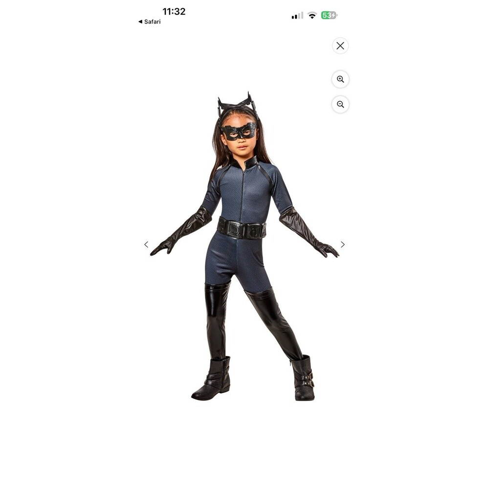Rubie’s The Dark Knight Cat Woman Costume - Girls Small - GUC (missing 1 Glove)